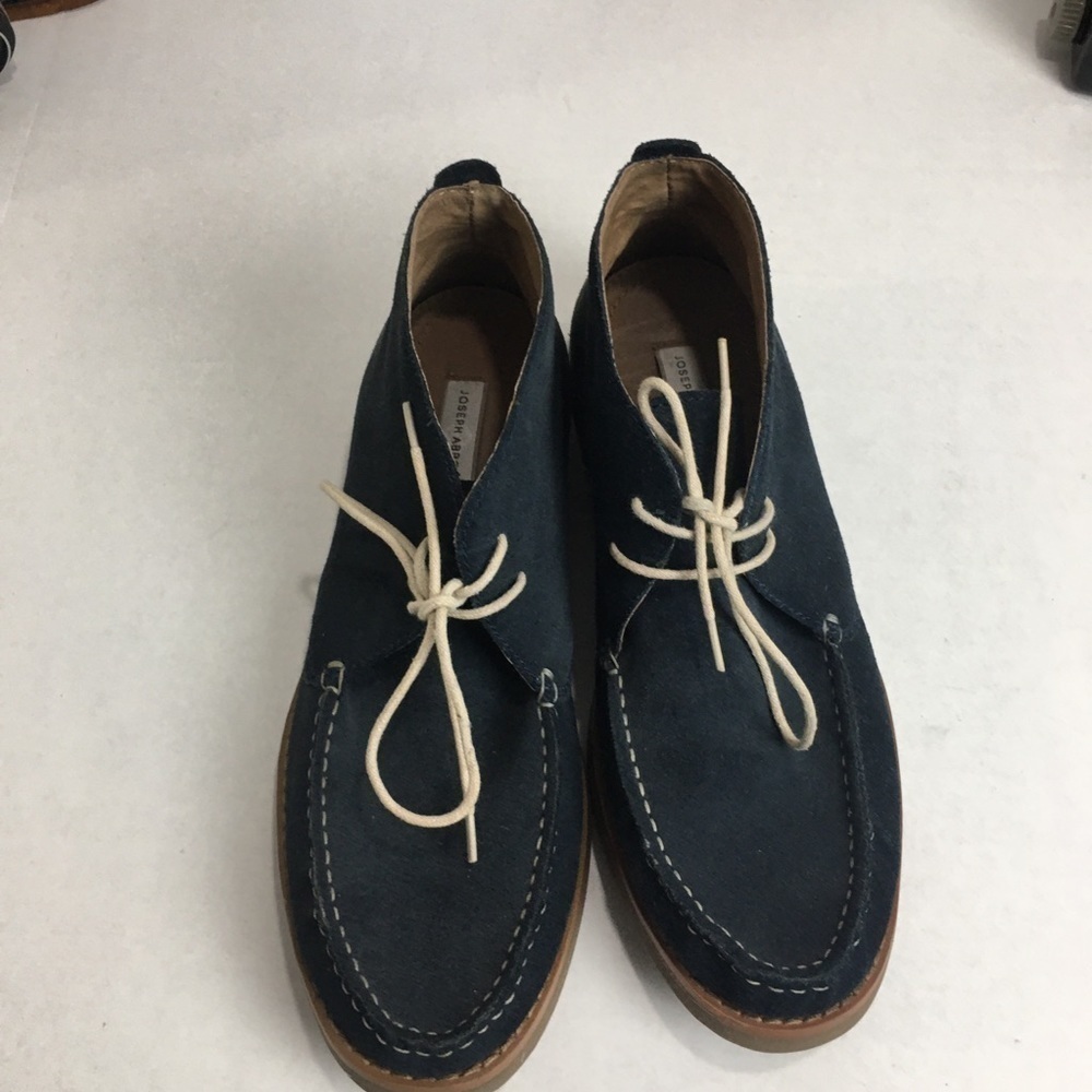 Joseph Abboud Navy Suede Moc Toe Chukka Boots Mens 8.5 - Picture 5 of 8